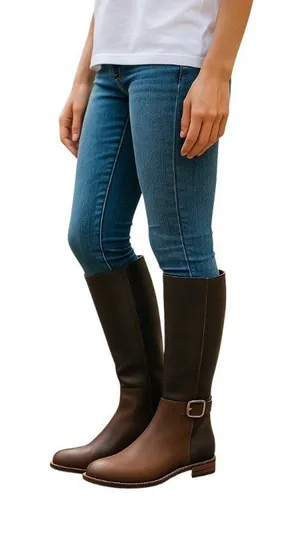 Clarks Camzin Branch Knee High Riding Boots Brown Size 7.5 Quiet Luxury Preppy thumbnail 1