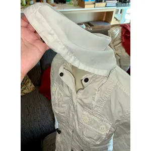 Calvin Klein White Lng-slv Zip-up Jacket W/ Hood, Sz XS thumbnail 4