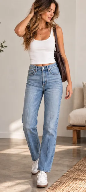 Madewell 90s Straight High Rise Jeans Rondell Wash Crease Edition Denim thumbnail 1