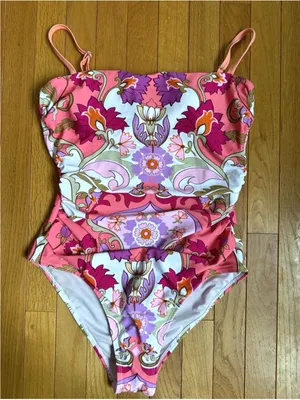 Cupshe Floral Tummy Contour One Piece Swimsuit New Womens Large thumbnail 1