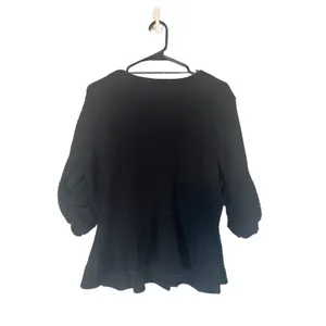 Style & Co Black Ruched Sleeve Button Front Knit Cardigan Women Sz L thumbnail 2