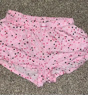 Lovspun Pink Heart Print Cotton Pajama Shorts thumbnail 1