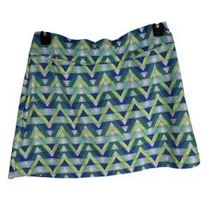Lillie Grace Womens Skort Geometric Print‎ Blue Athletic Golf Tennis Skirt M thumbnail 8