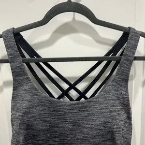 Lululemon Slay the Studio 2-in-1 Tank Gray & Black Sz 10 thumbnail 4