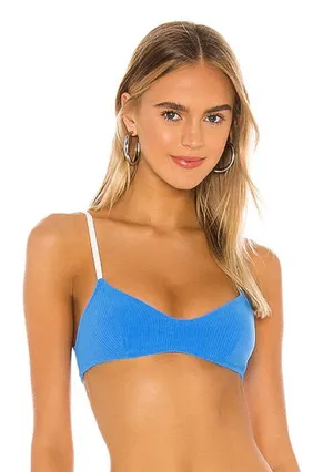 SOLID & STRIPED Rachel Bikini Top - Blue Corduroy thumbnail 1