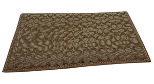 Coach Signature C Brown Canvas Leather Checkbook Cover thumbnail 1