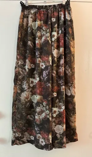Sheer vintage 2000s floral The Limited wide leg palazzo pants Medium thumbnail 1