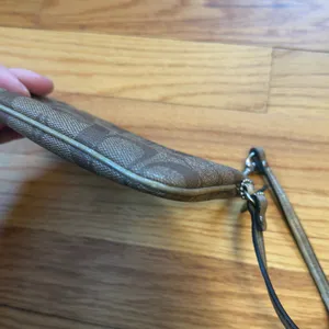 Coach Tan Signature Wristlet with Gold Accents thumbnail 8