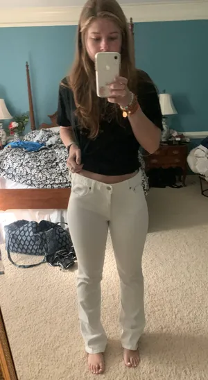 Gap White Boot Cut Jeans thumbnail 1