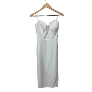 AQUA Rhinestone Embellished Strapless Crepe Midi Dress‎ Size 8 thumbnail 8