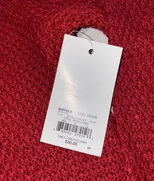 NEW Sweater Red Size L thumbnail 4