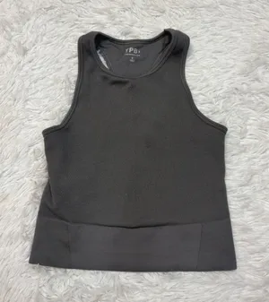Abercrombie YPB grey Ribbed Tank Top thumbnail 1