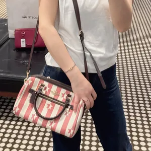 coach Rowan Satchel Bag With Stripe Star Print 2866 thumbnail 3