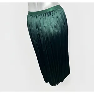 NWT Marine Layer Chelsea Pleated Midi Skirt Green Gables Size Large Defect thumbnail 5