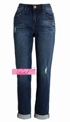 Nordstrom Wit & Wisdom Gemma 'Ab'Solution Distressed Girlfriend Jeans Boyfriend Shapewear thumbnail 5