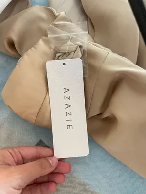 Azazie Lucinda Champagne Bridesmaid Dress thumbnail 4