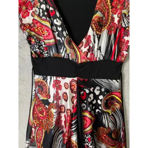 Vintage Y2K Paisley Print Dress Handkerchief Hem Boho Chic Indie‎ Sleaze Small thumbnail 3