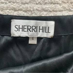 Sherri Hill Embellished Mini Skirt Black Silver NWOT Size 6 thumbnail 2