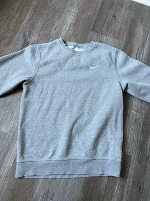 Nike Crewneck Sweatshirt Pullover Heather Gray White Size XS S thumbnail 2