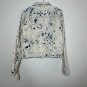 NWT Free People Jones Tie Dye Jean‎ Jacket Medium thumbnail 2