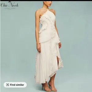 White floral dress thumbnail 2
