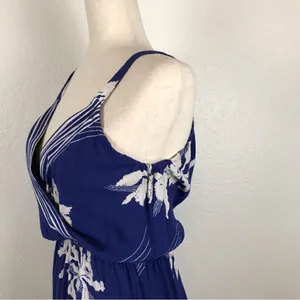Vintage 70’s‎ Young Edwardian spaghetti strap surplus Hawaiian print sundress S* thumbnail 5
