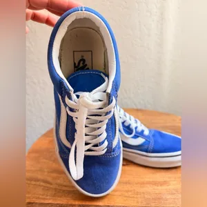 VANS Old Skool Sneakers Women's 6.0 Men's Size 4.5 Blue Suede Canvas thumbnail 6