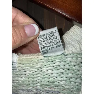 VTG Marsh Landing Sweater Women's‎ L Large Pastel Fair Isle Cardigan Cream 90s thumbnail 4