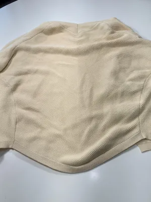 AKEMI + KIN Open-Front Short-Sleeve Cardigan in Cream thumbnail 8