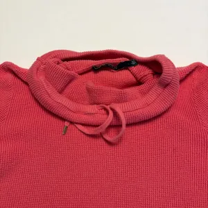 Lauren Ralph Lauren Funnel Neck Sweater Womens Large Pink Waffle Knit Drawstring thumbnail 3