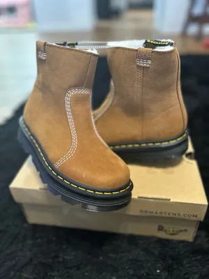 DR MARTENS Zebzag Rigger WL leather fur boots booties shoes women’s 7 new thumbnail 7
