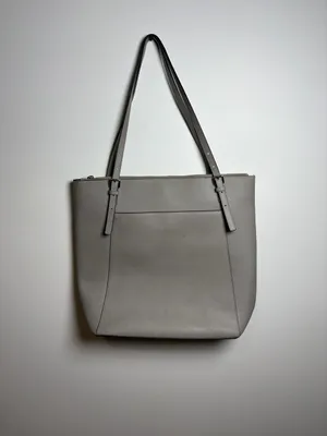 Michael Kors Ciara Large East West‎ Top Zip Saffiano Leather Tote Bag in Grey thumbnail 4