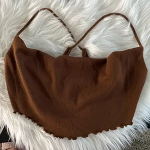 Urban Outfitters Brown Cowl Crop Top thumbnail 2