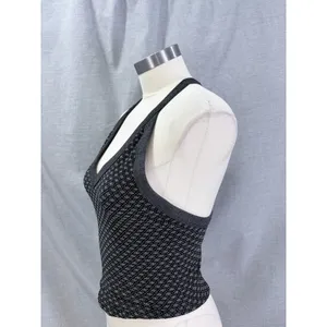 NWT FP Movement Black Snowflake Halter Tank Top Holiday Après Ski XL thumbnail 5