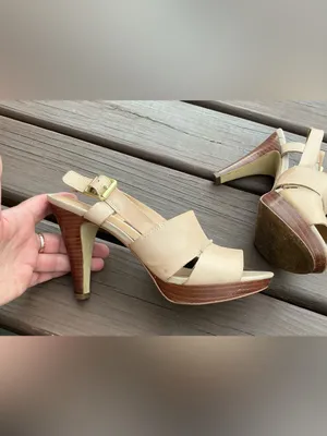 Franco Sarto Neutral Beige Open-Toe Slingback Heels🌷🌷 thumbnail 10