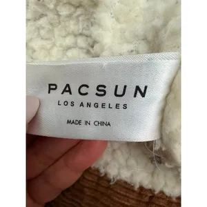 PacSun Brown Corduroy Sherpa Jacket XS Unisex Button‎ Front Cozy thumbnail 6