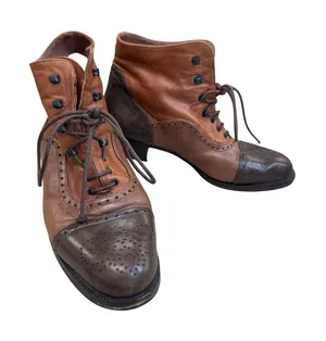 Tano Italian Made Womens Brown Leather Lace-Up Ankle Boots Size 6.5 SKU8151 thumbnail 1