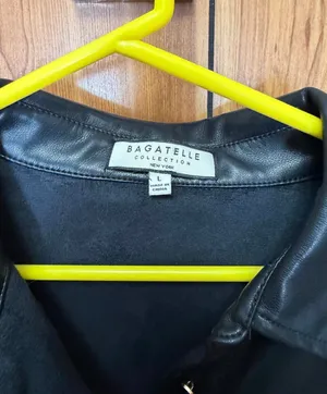 Bagatelle Faux Black Leather Model off duty top thumbnail 4