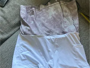 Stelle Pleated Tennis Skirt - Lavender & White Tie-Dye | Size Large thumbnail 13