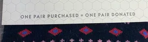 Bombas Black With Multicolor Geometric Lines Crew Socks Size Large thumbnail 3