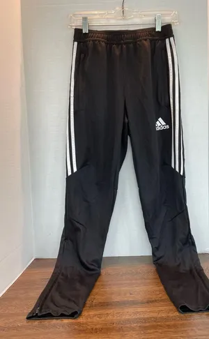 Adidas Climacool Classic Warm Up Pants Black with Side Stripe size small thumbnail 1