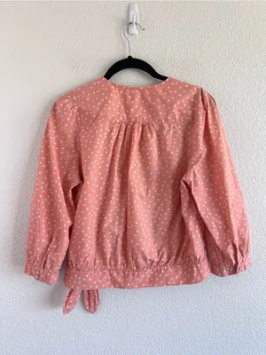 Madewell Women's Star Scatter Wrap Top Peach thumbnail 5