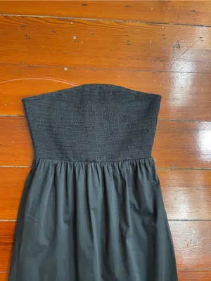 Favorite Daughter Apartment Dress Strapless Smocked Side Slit Maxi Sz XS 🧡🎀 thumbnail 7