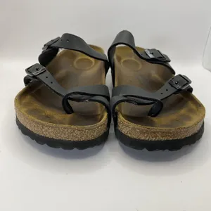 Birkenstock Mayari‎ Birko Flor Black Leather Sandals Womens Sz EU 36 US W5 thumbnail 2