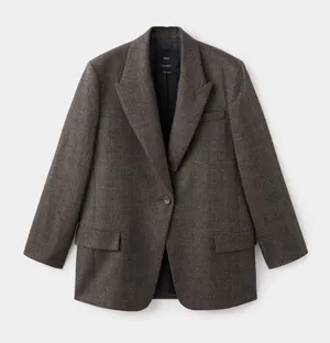 NWT Mango Micro Houndstooth Wool Blazer thumbnail 1
