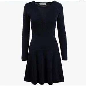 Trina Turk Lucia Long‎ Sleeve Fit and Flare Sweater Dress in Navy Size Small thumbnail 9