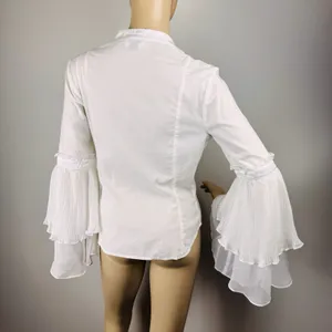 Bebe‎ Women's Sz S Victorian Lace Side Zip Up Top Sz S Coquette Bell Sleeve Y2K thumbnail 7