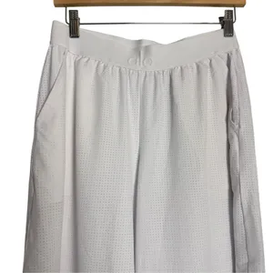 Alo Yoga White Mesh Mirage Wide Leg Athleisure Lounge Pants Size Small thumbnail 4