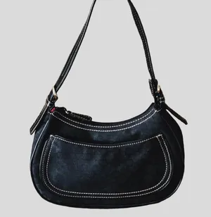 Nine West Y2K Black Geo Jacquard Baguette 10" x 5½" thumbnail 1