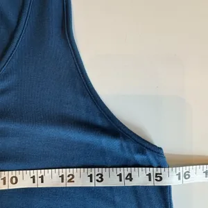 EXCHIC Teal Maxi Dress Sleeveless Tank Stretch Casual Flowy Lounge Summer Size M thumbnail 9